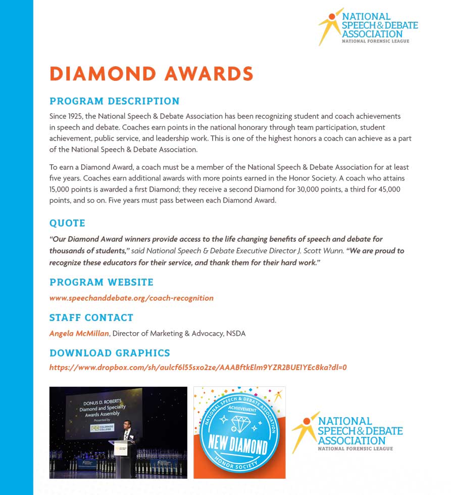 Diamond Day Awards Media Kit