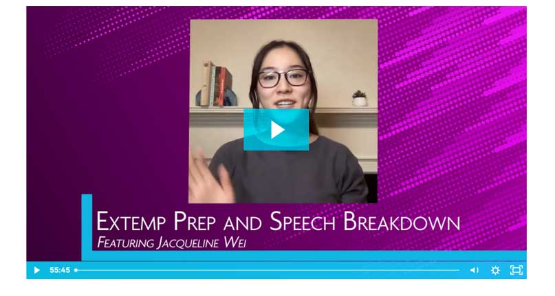 Extemp Prep and Speech Breakdown: Featuring Jacqueline Wei