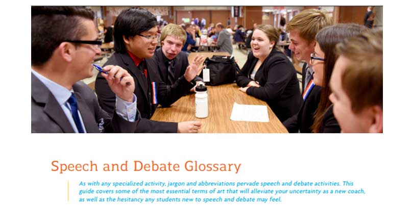 Speech and Debate Glossary