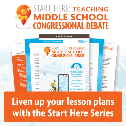 Start Here: Teaching Middle School Congressional Debate