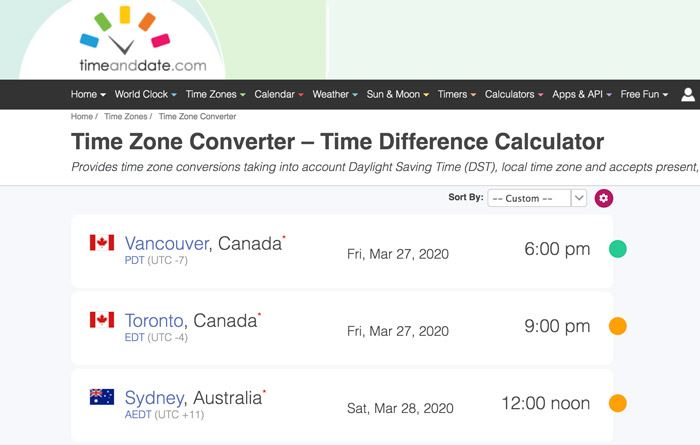 timeanddate converter