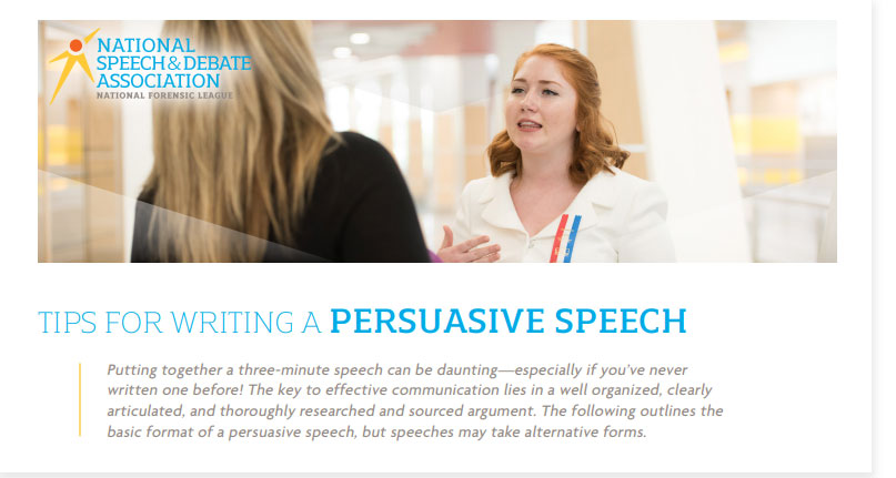 Writing a Three-Minute Persuasive Speech
